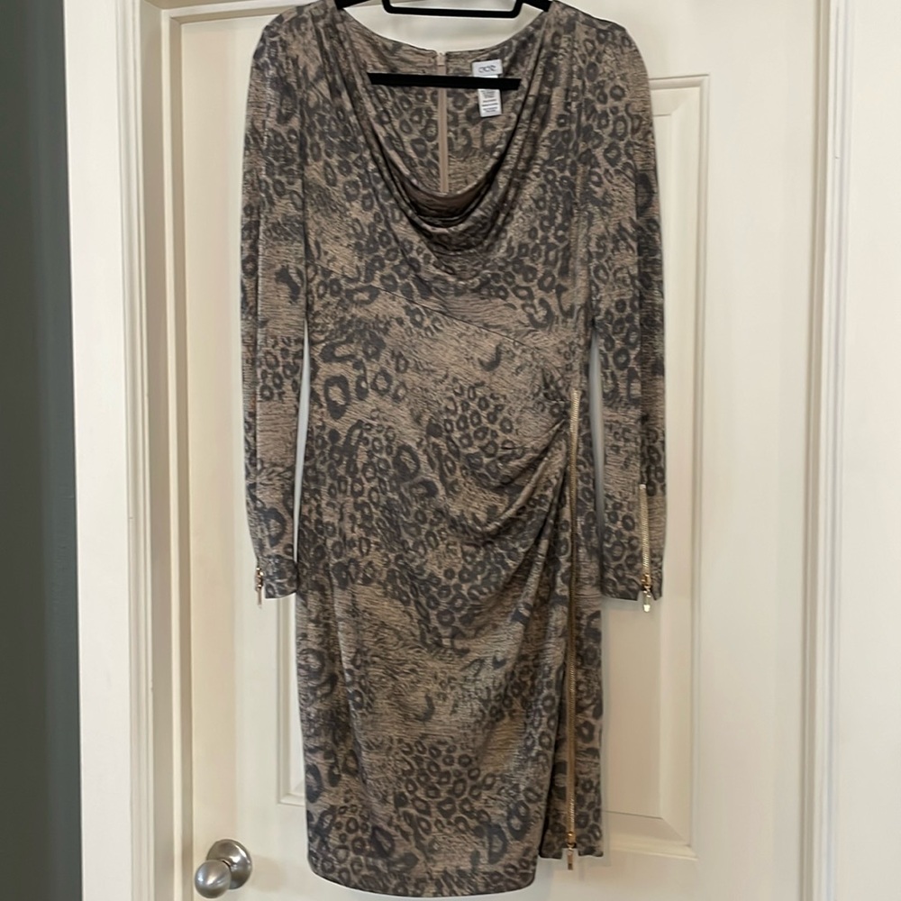 Cache leopard print dress, medium